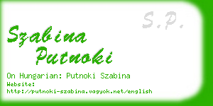 szabina putnoki business card